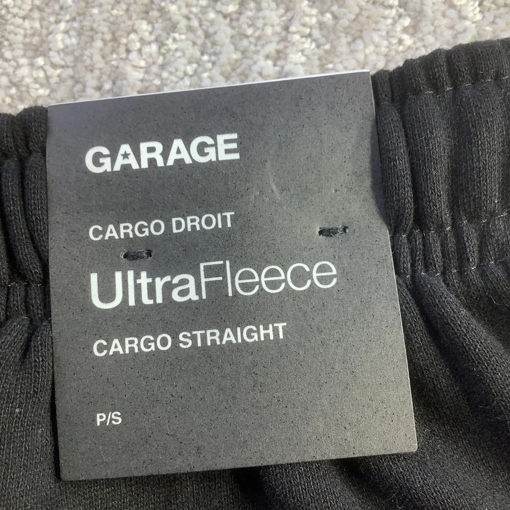 Garage UltraFleece Cargo Straight Sweatpants Jet Black Size Small NWT - Picture 4 of 14